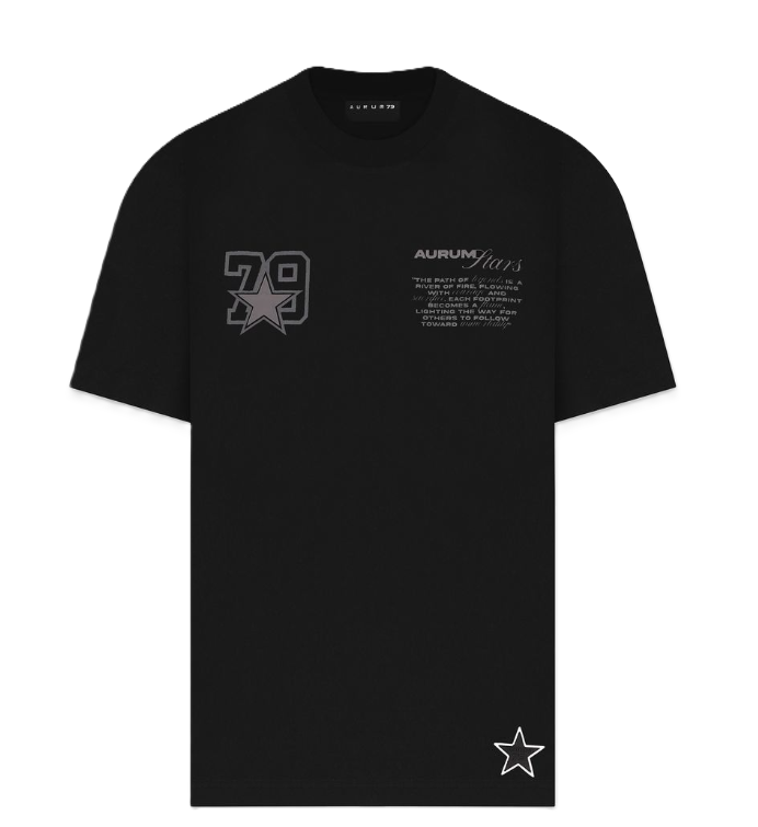 Camiseta Black Aura Negro - Vista detalle