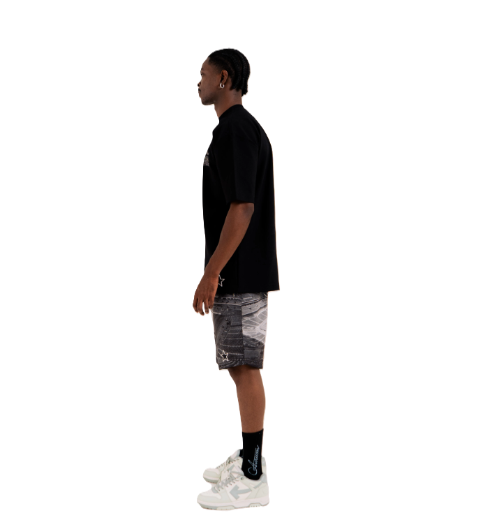 Camiseta Black Aura Negro - Vista lateral