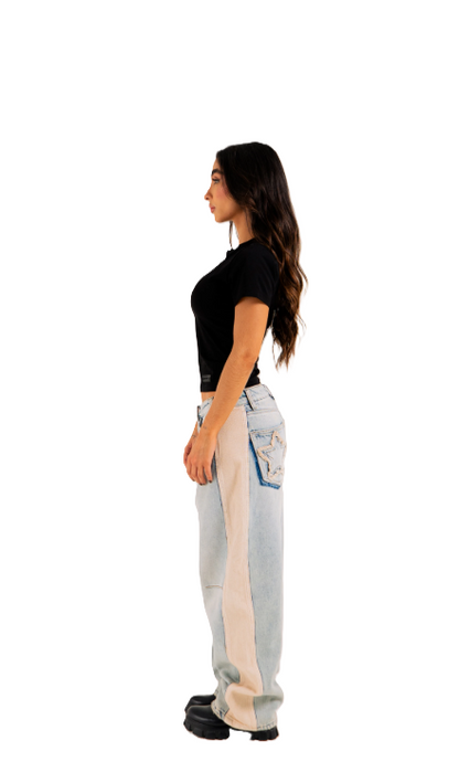 Crop Top Signature Baby Negro - Vista lateral