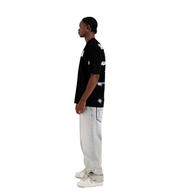Camiseta Ghost Negro - Vista lateral