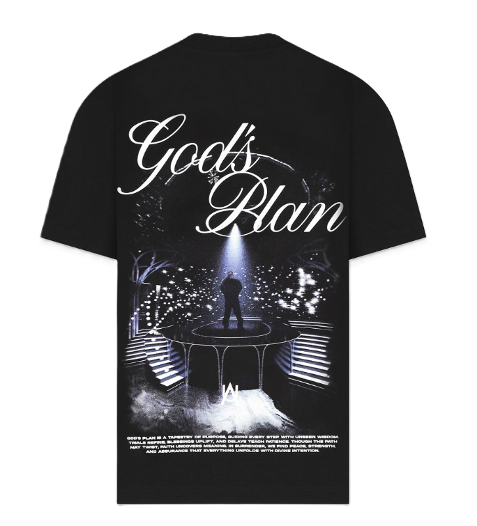 Camiseta Gods Plan Negro - Vista detalle 2