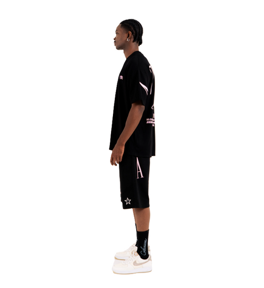 Crop Top Stardust Negro - Vista lateral