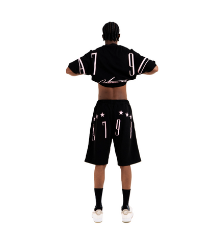 Crop Top Stardust Negro - Vista posterior