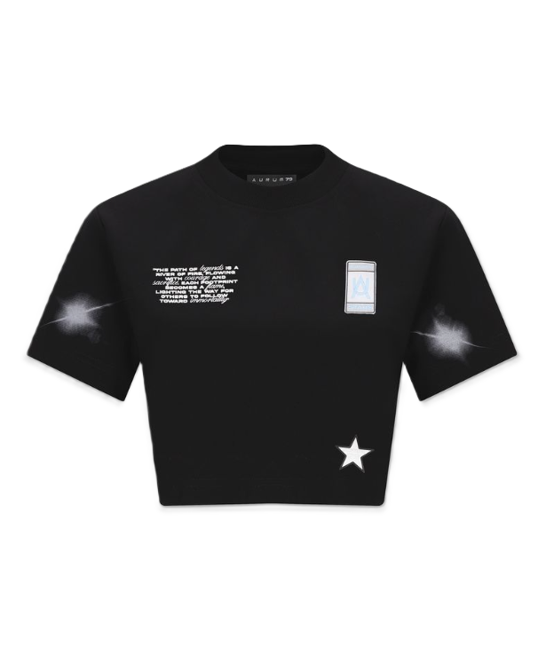 Crop Top Ghost Negro - Vista detalle