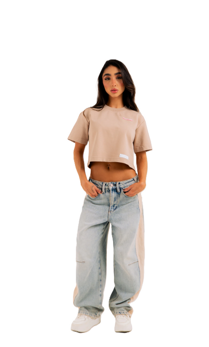 Crop Top Mocha Star Café - Vista frontal