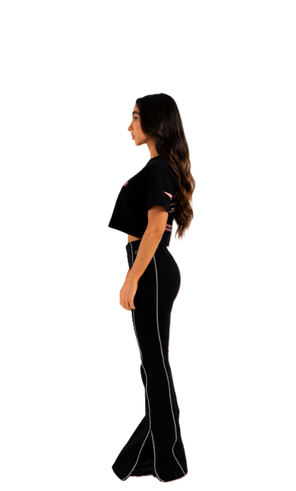 Camiseta Stardust Negro - Vista lateral