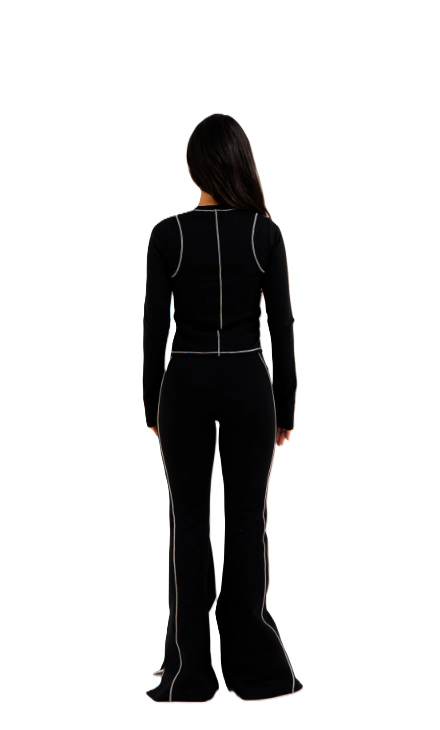 Buzo Shiny Negro - Vista posterior