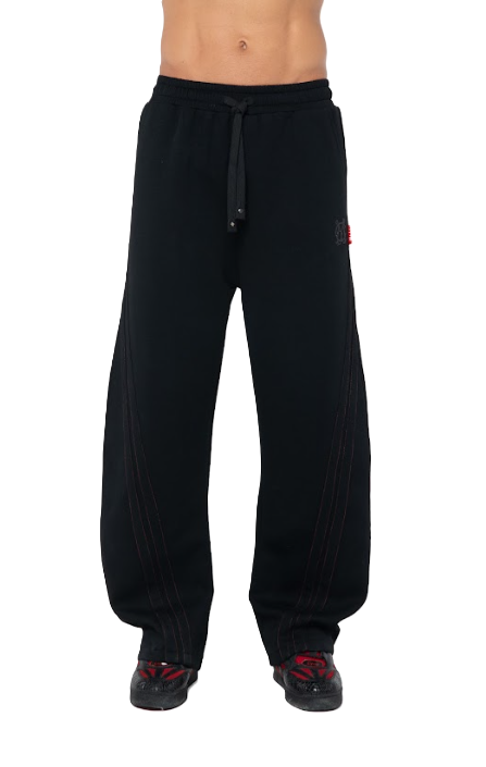 Jogger Ricamo Negro