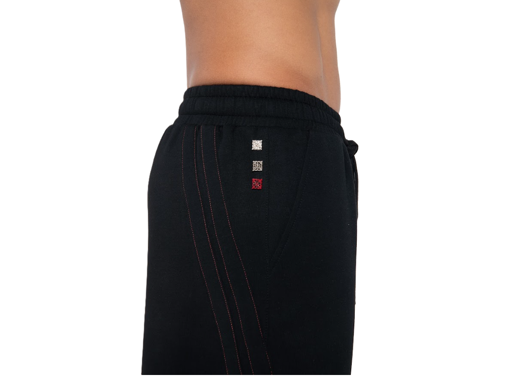 Jogger Ricamo Negro